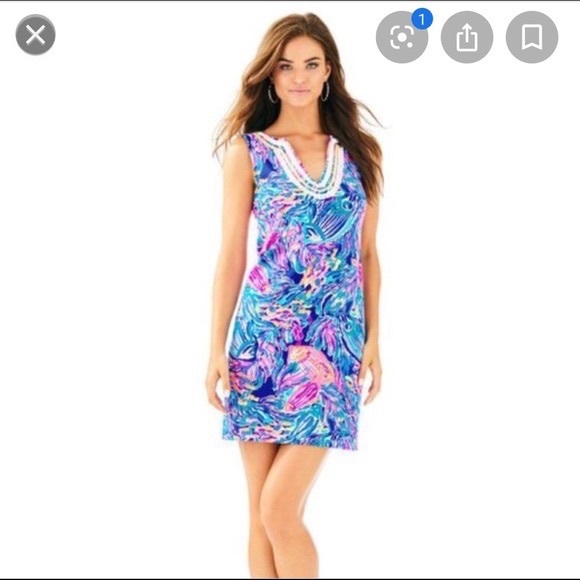 Lilly Pulitzer seas the day Harper shift dress XS - Picture 1 of 4